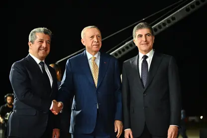 Türkiye Cumhurbaşkanı Tayyip Erdoğan Erbil'de